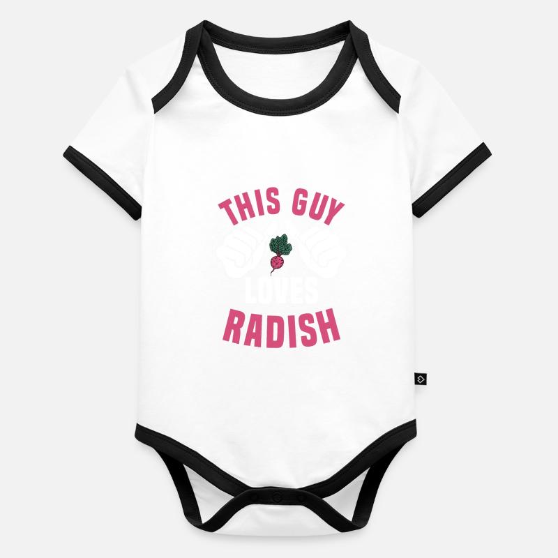Amateurs de radis Body Bébé bio contrasté manches courtes