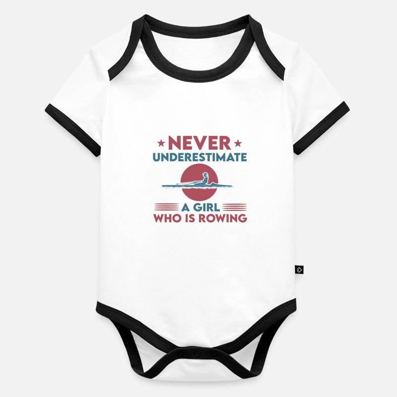 Damen Rudern Einer Baby Bio-Kurzarm-Kontrastbody
