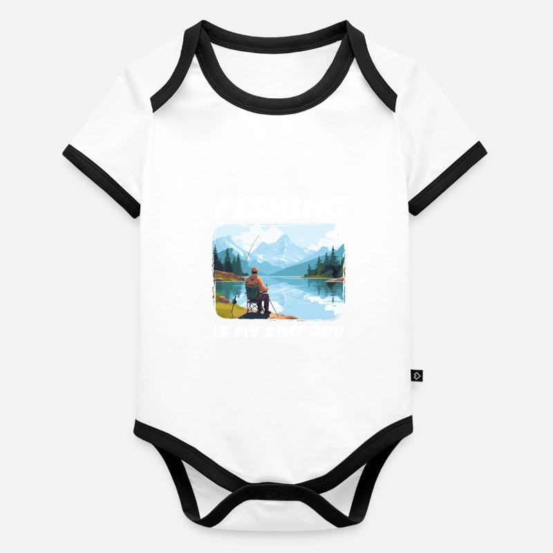 Fishing, Leisure, Contemplative, Quiet, Nature Experience Organic Baby Contrasting Bodysuit