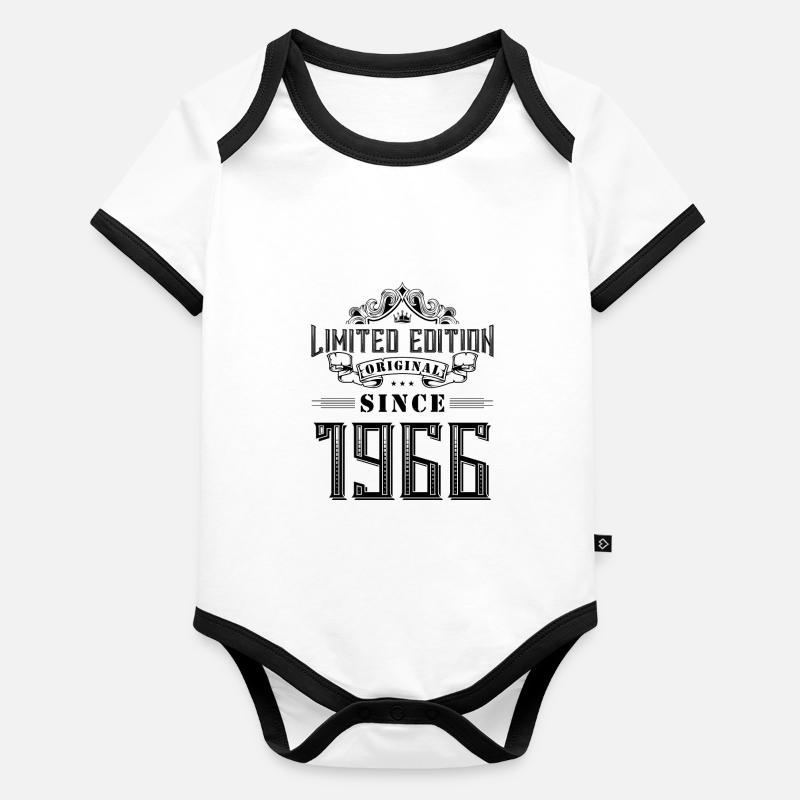 Édition limitée 1966 Body Bébé bio contrasté manches courtes