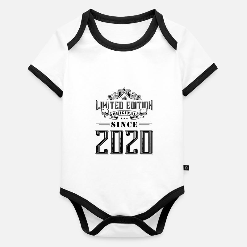 Édition limitée 2020 Body Bébé bio contrasté manches courtes