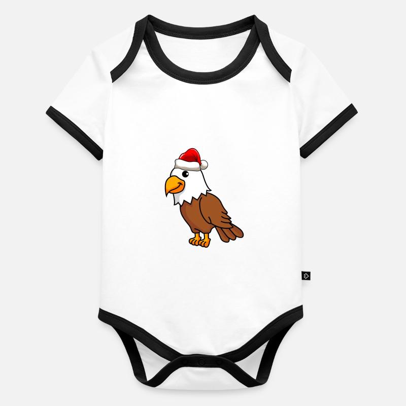Adler Comic Weihnachten Baby Bio-Kurzarm-Kontrastbody