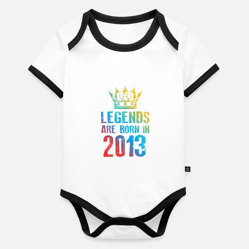 2013 legends born in Organic Baby Contrasting Bodysuit