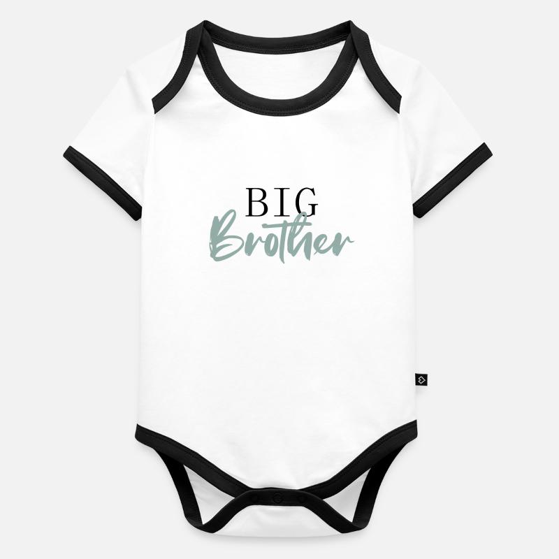 big brother Organic Baby Contrasting Bodysuit