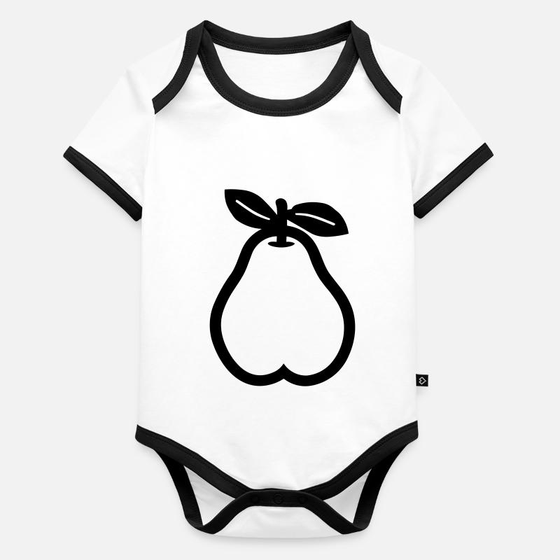 pear Organic Baby Contrasting Bodysuit