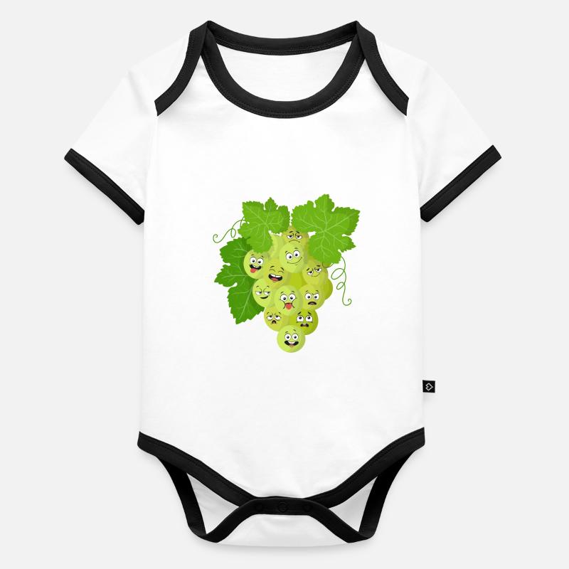 Raisin Body Bébé bio contrasté manches courtes