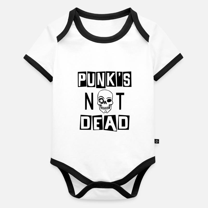 PUNK'S NOT DEAD Body Bébé bio contrasté manches courtes