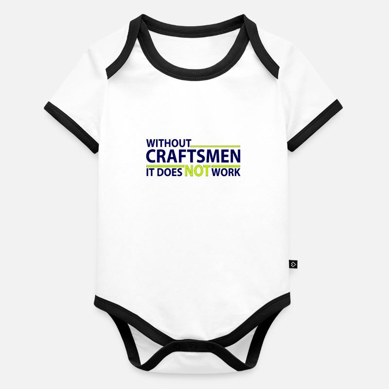 Sans Craftsmann - sans artisan Body Bébé bio contrasté manches courtes