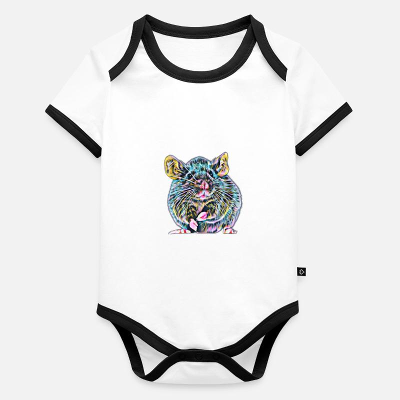 Rat Body Bébé bio contrasté manches courtes