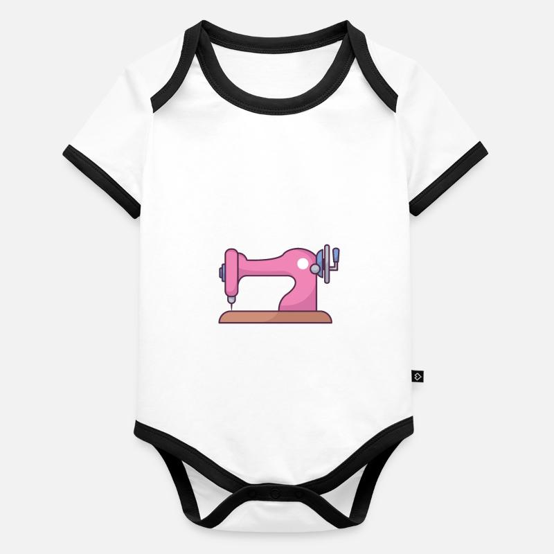Sewing machine Organic Baby Contrasting Bodysuit