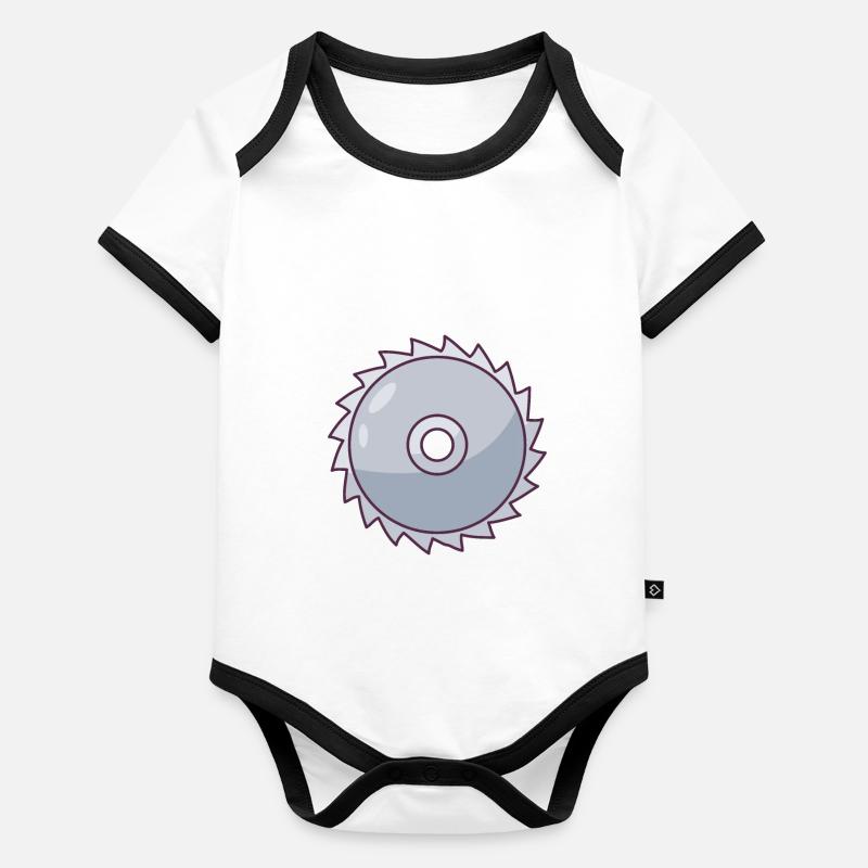 Circular Saw Organic Baby Contrasting Bodysuit