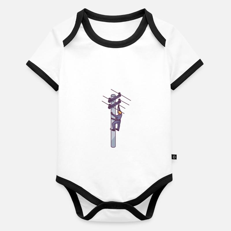Utility Worker Organic Baby Contrasting Bodysuit