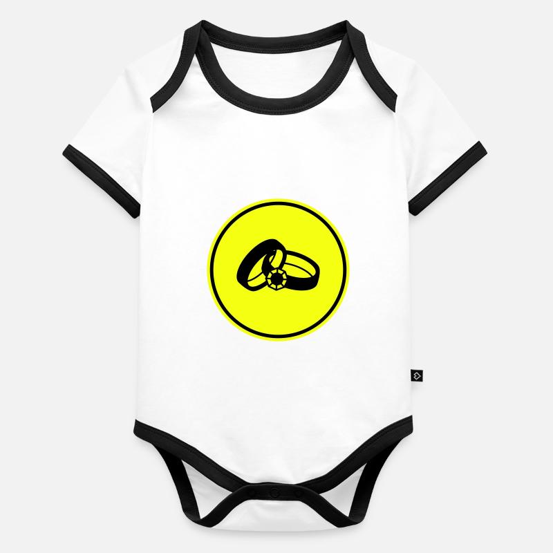 Wedding Rings Wedding Organic Baby Contrasting Bodysuit