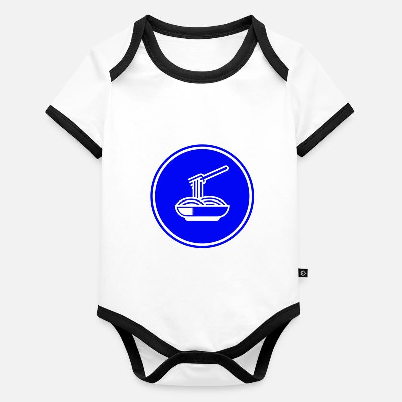 Spaghetti symbol Organic Baby Contrasting Bodysuit