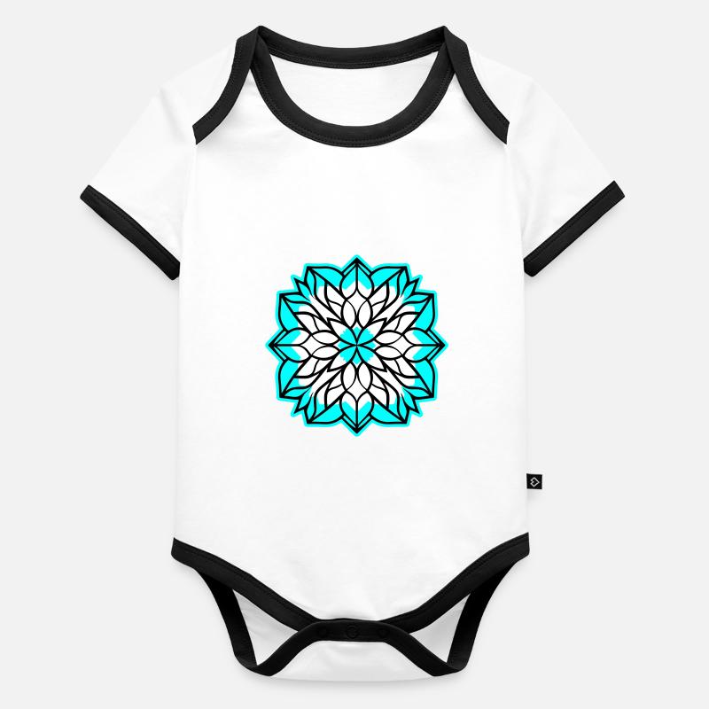 Snowflake Winter Organic Baby Contrasting Bodysuit
