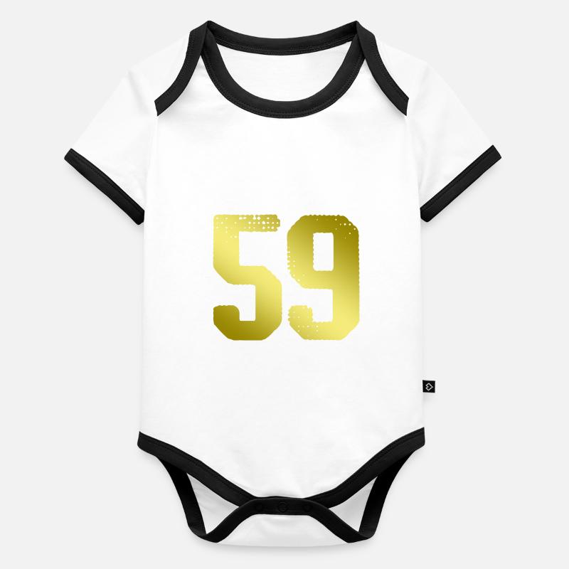 59 number jersey Organic Baby Contrasting Bodysuit