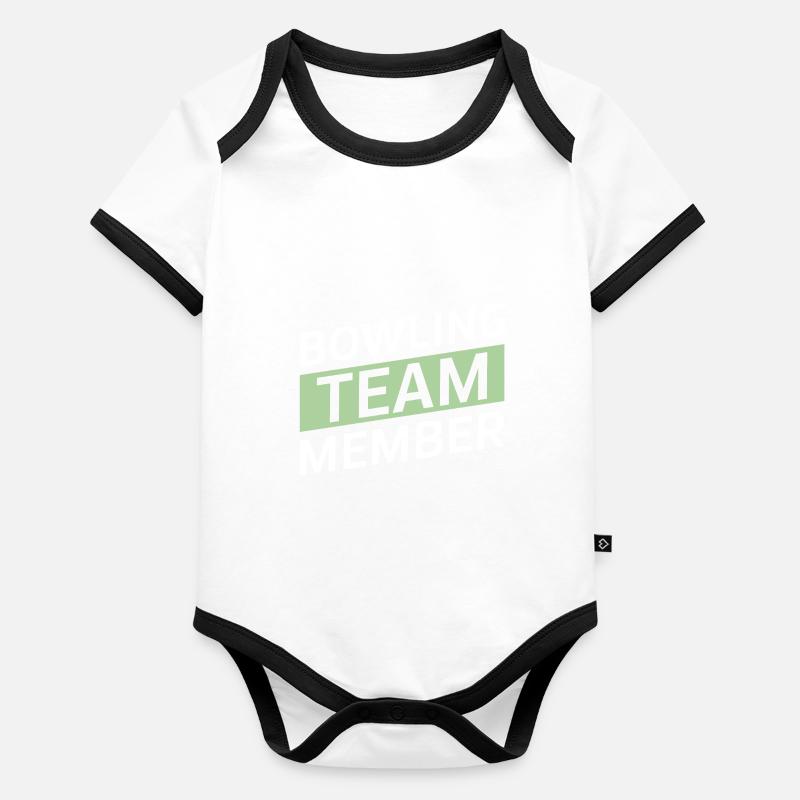 Équipe de bowling Body Bébé bio contrasté manches courtes