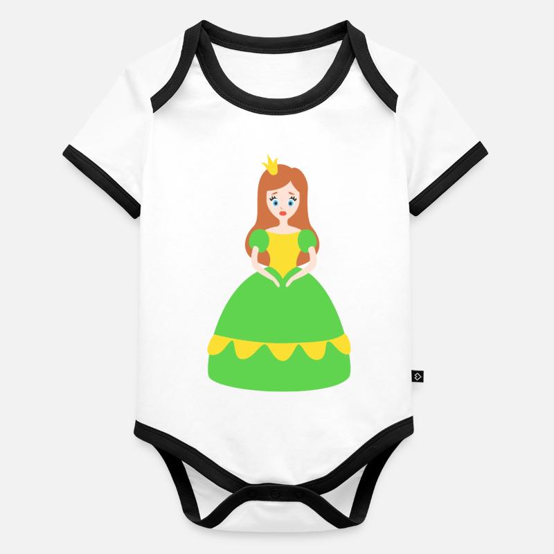 Princesse Body Bébé bio contrasté manches courtes