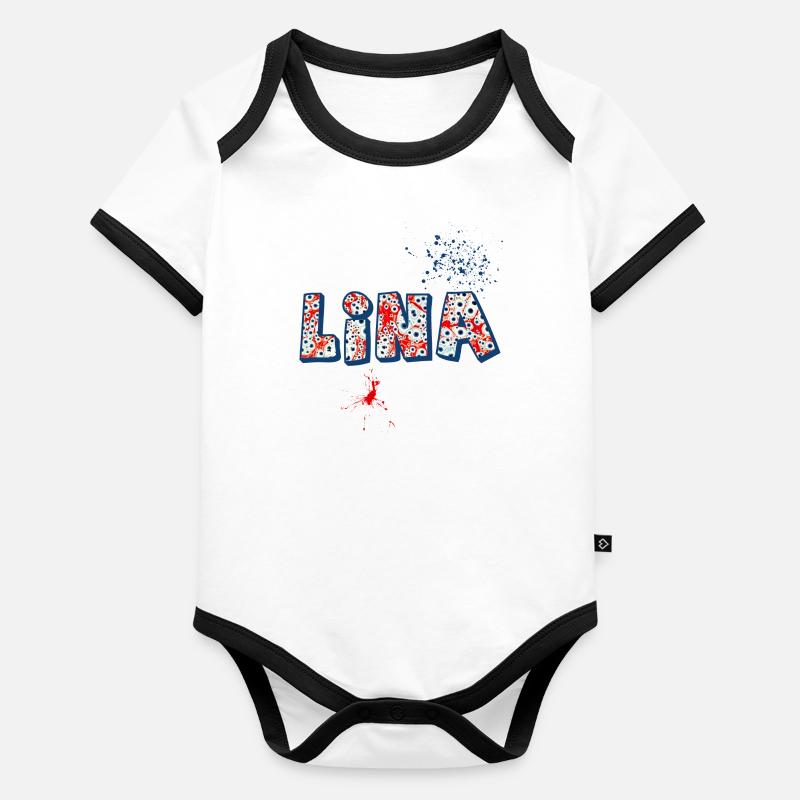 Lina E 260 Body Bébé bio contrasté manches courtes