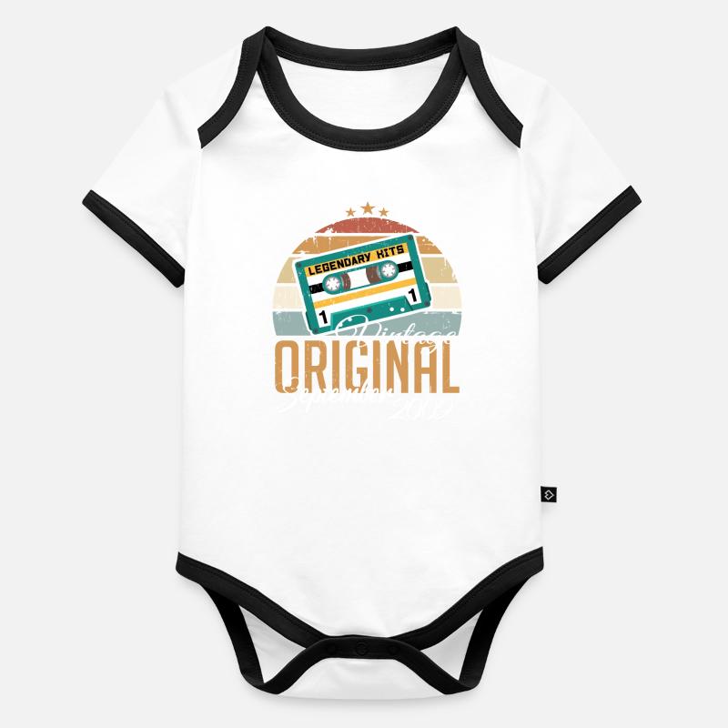 September 2009 Born Vintage Birthday Retro Organic Baby Contrasting Bodysuit