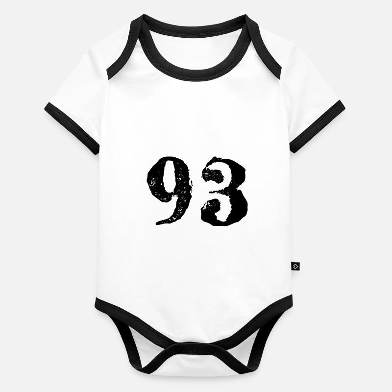 93 number jersey Organic Baby Contrasting Bodysuit