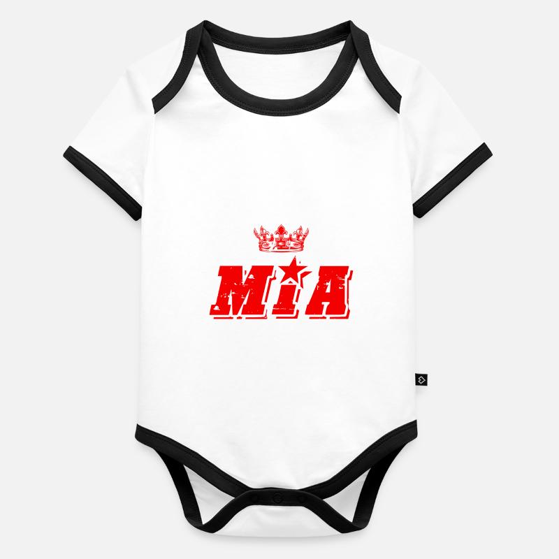 Mia Body Bébé bio contrasté manches courtes