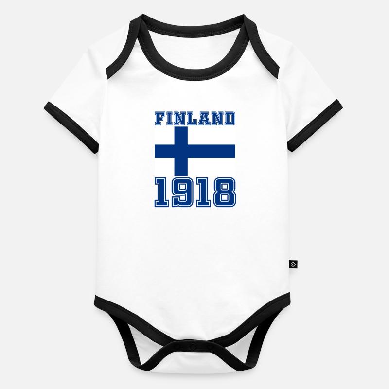 Finnland Baby Bio-Kurzarm-Kontrastbody