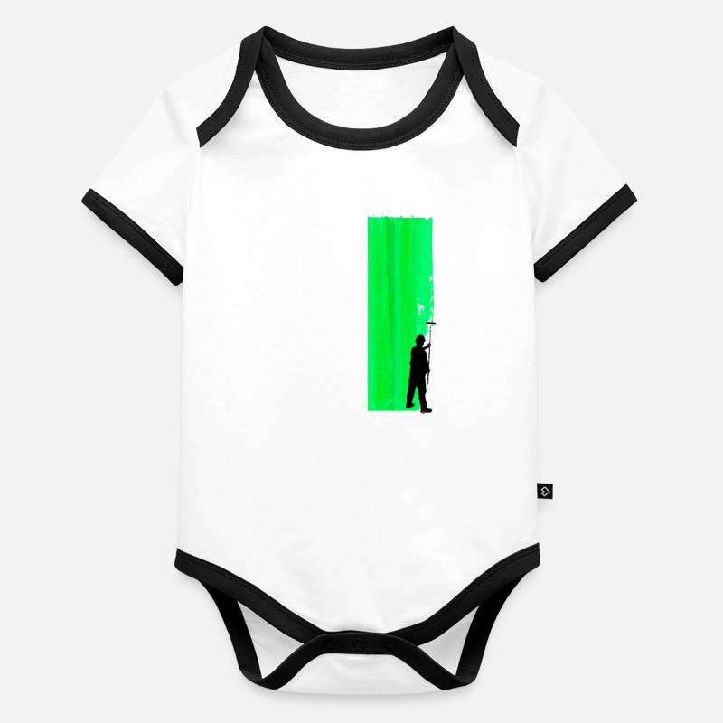 Paint the wall green Organic Baby Contrasting Bodysuit