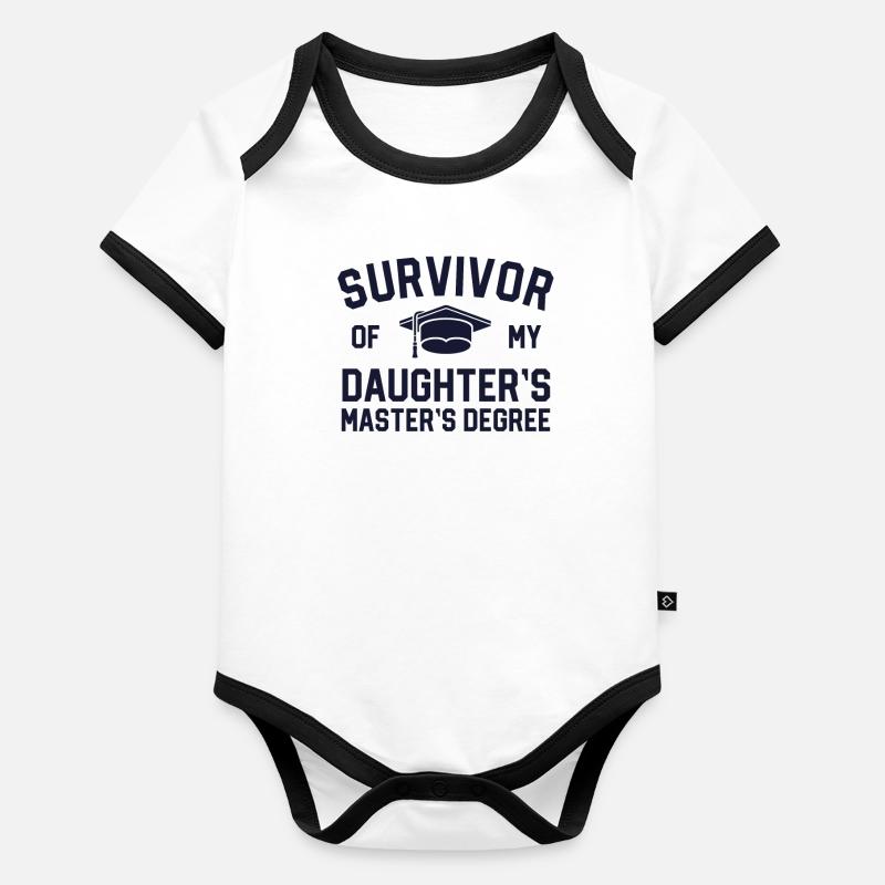 Survivant de mes filles Maîtrise Body Bébé bio contrasté manches courtes