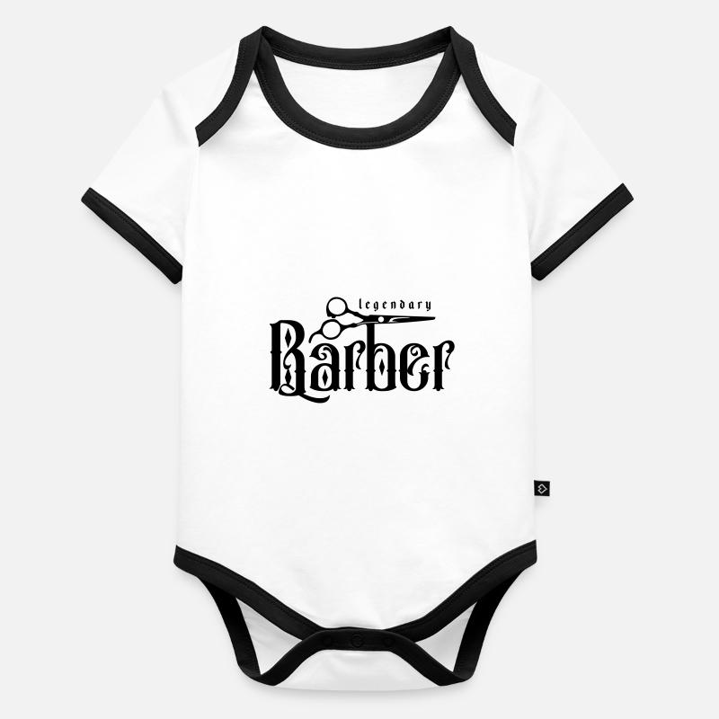barbier légendaire Body Bébé bio contrasté manches courtes