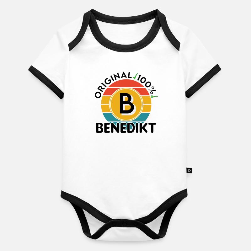 Benedikt Baby Bio-Kurzarm-Kontrastbody