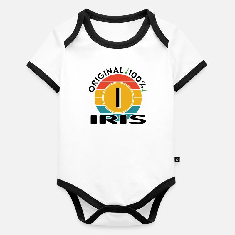 Iris Baby Bio-Kurzarm-Kontrastbody