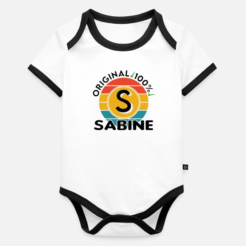 Sabine Baby Bio-Kurzarm-Kontrastbody