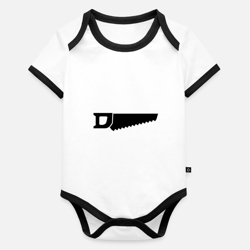 Icône de scie Body Bébé bio contrasté manches courtes