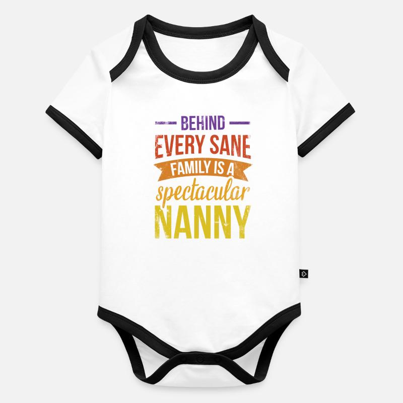 Derrière chaque famille raisonnable se cache un Body Bébé bio contrasté manches courtes