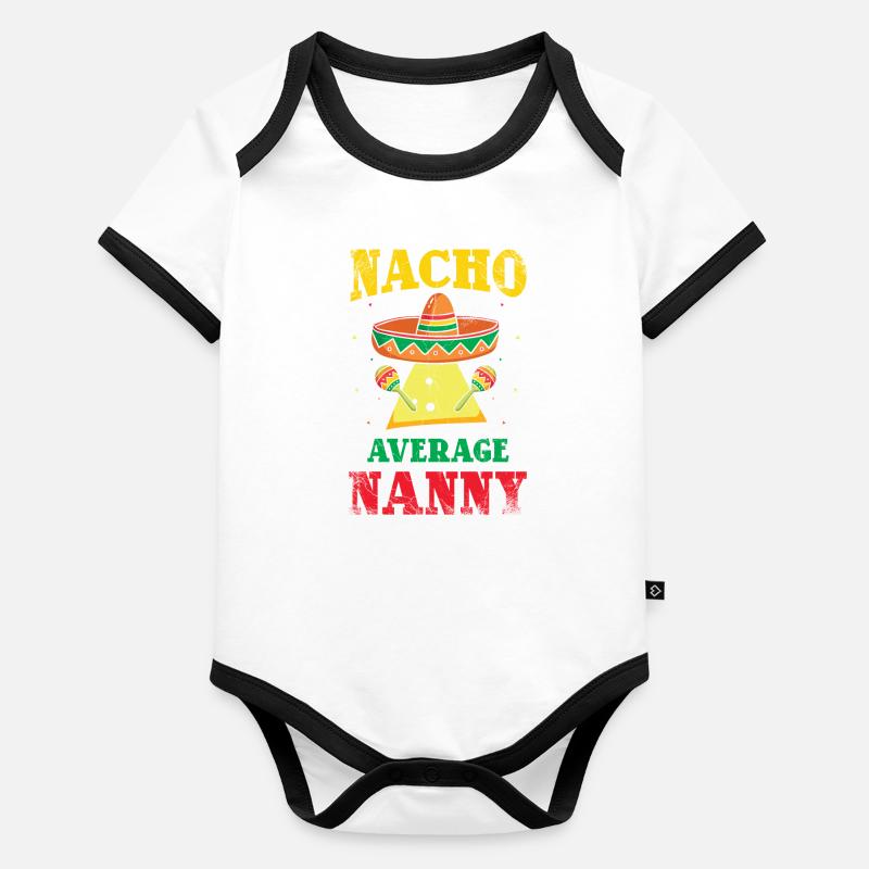 Nacho, nounou moyenne pour Body Bébé bio contrasté manches courtes