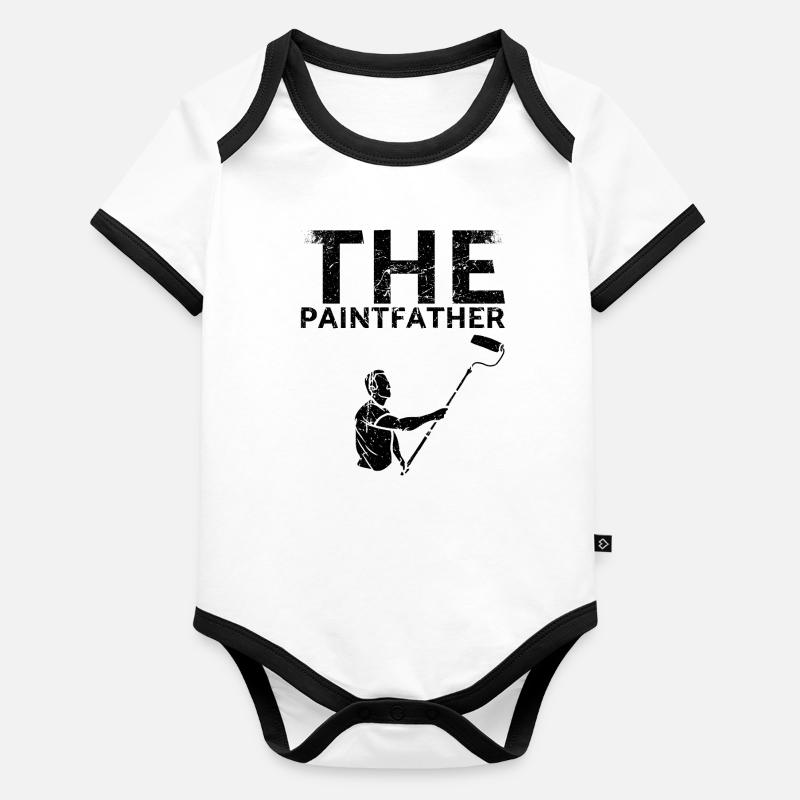 The Paintfather Decorator Design for Painters Organic Baby Contrasting Bodysuit
