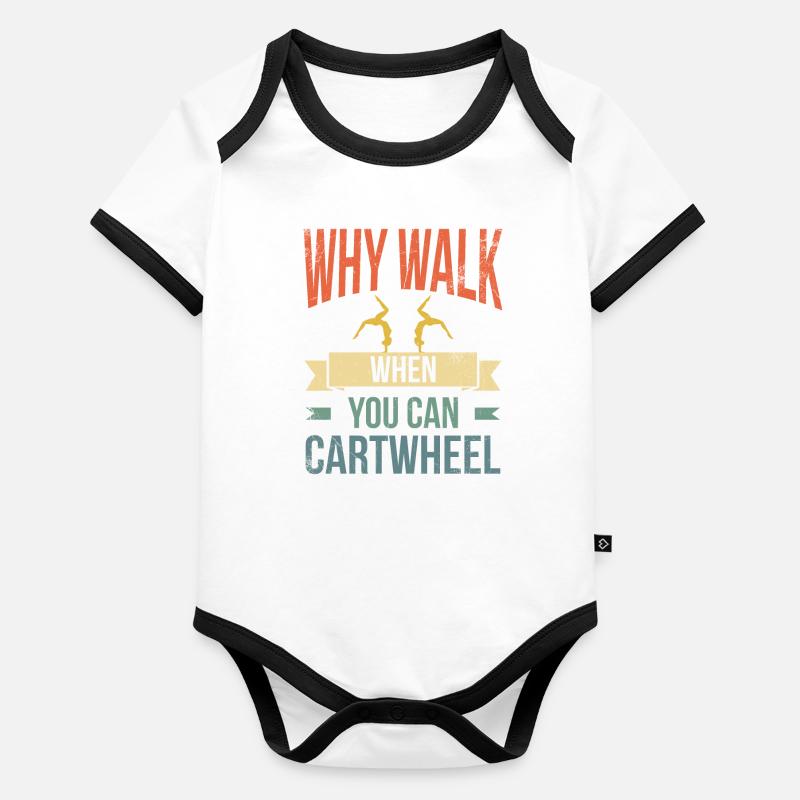 Why go when hitting a wheel for cheerleaders Organic Baby Contrasting Bodysuit