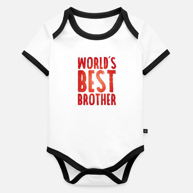 World's best brother Organic Baby Contrasting Bodysuit