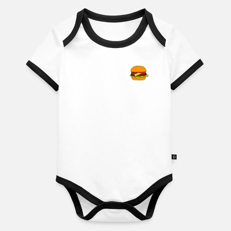 Burger Body Bébé bio contrasté manches courtes