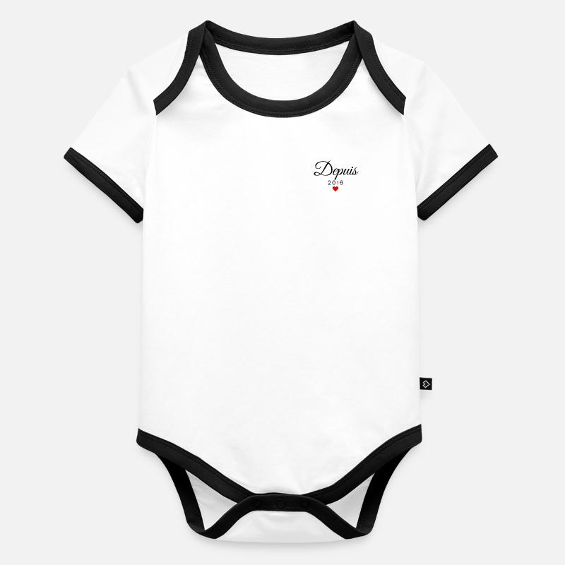 Ensemble depuis 2016 Body Bébé bio contrasté manches courtes