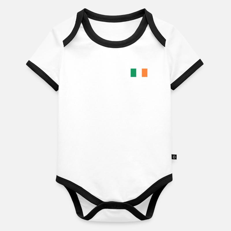 Irish flag Organic Baby Contrasting Bodysuit