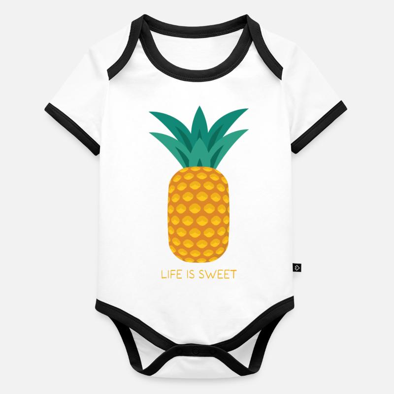 Life Is Sweet Organic Baby Contrasting Bodysuit