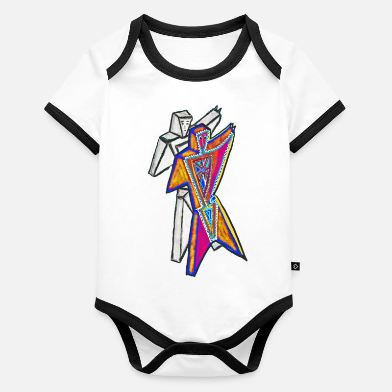 Dance like no one is watching Organic Baby Contrasting Bodysuit