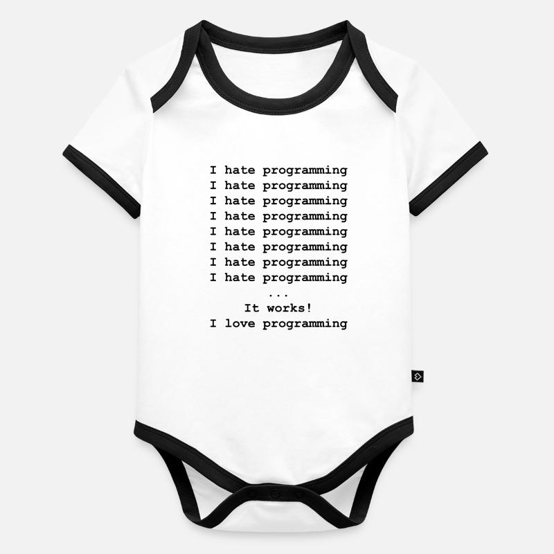 Entwickler Informatiker Baby Bio-Kurzarm-Kontrastbody