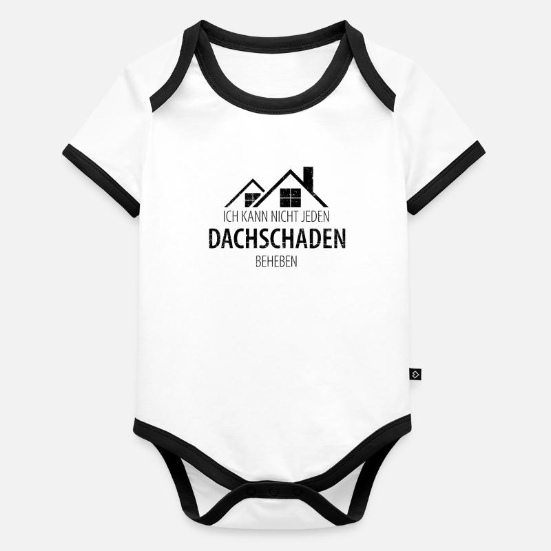 DACHDECKER Baby Bio-Kurzarm-Kontrastbody