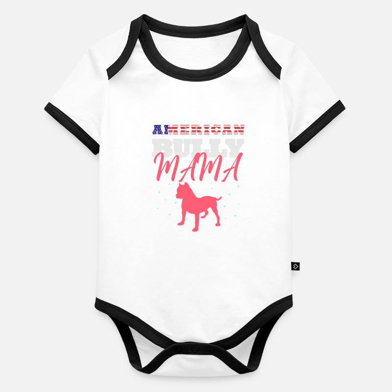American Bully Bully, Pitbull, Body Bébé bio contrasté manches courtes