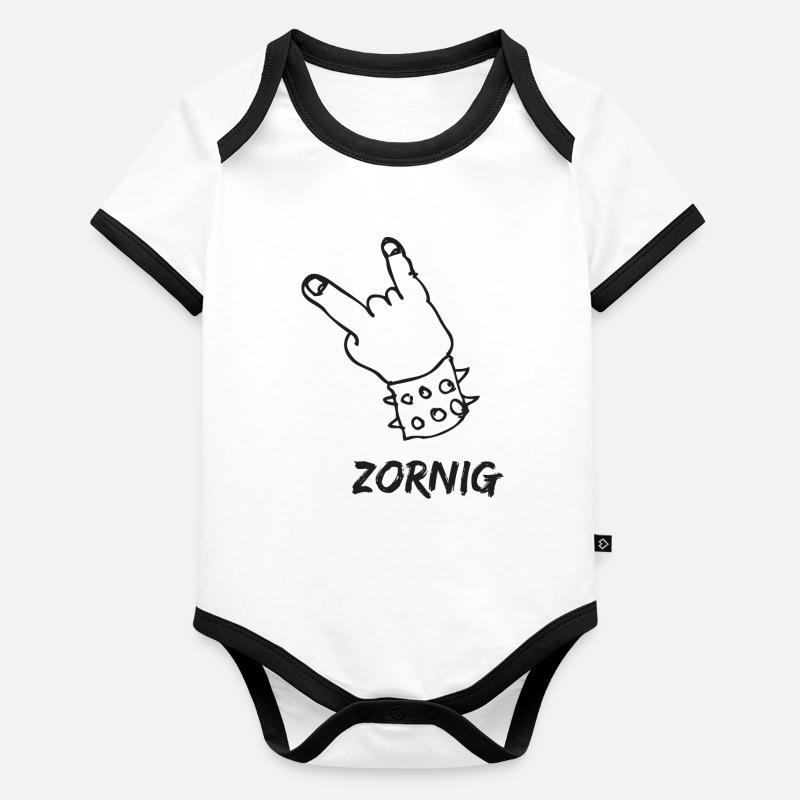 Devil Horns Organic Baby Contrasting Bodysuit