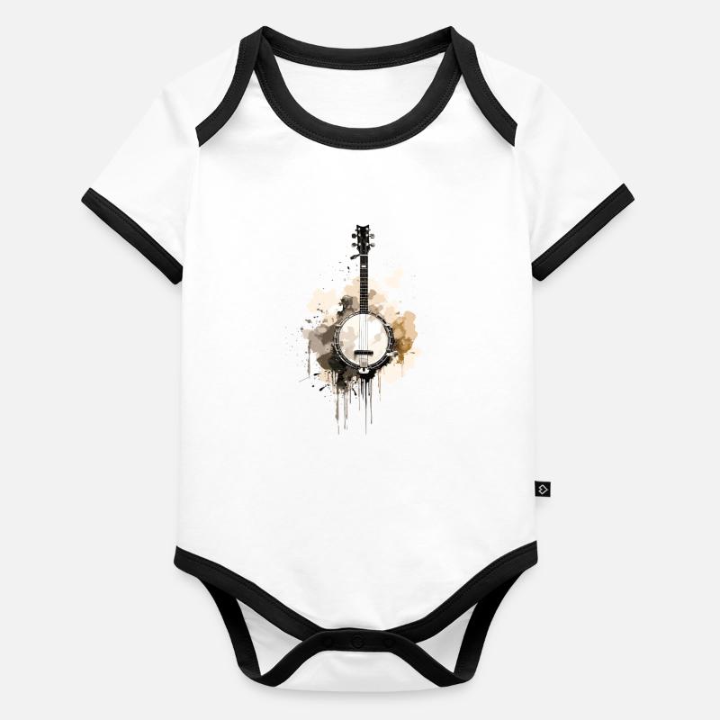 Banjo Authentic Bluegrass & Body Bébé bio contrasté manches courtes