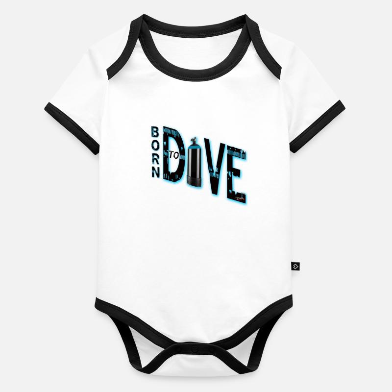 Né à Dive Body Bébé bio contrasté manches courtes